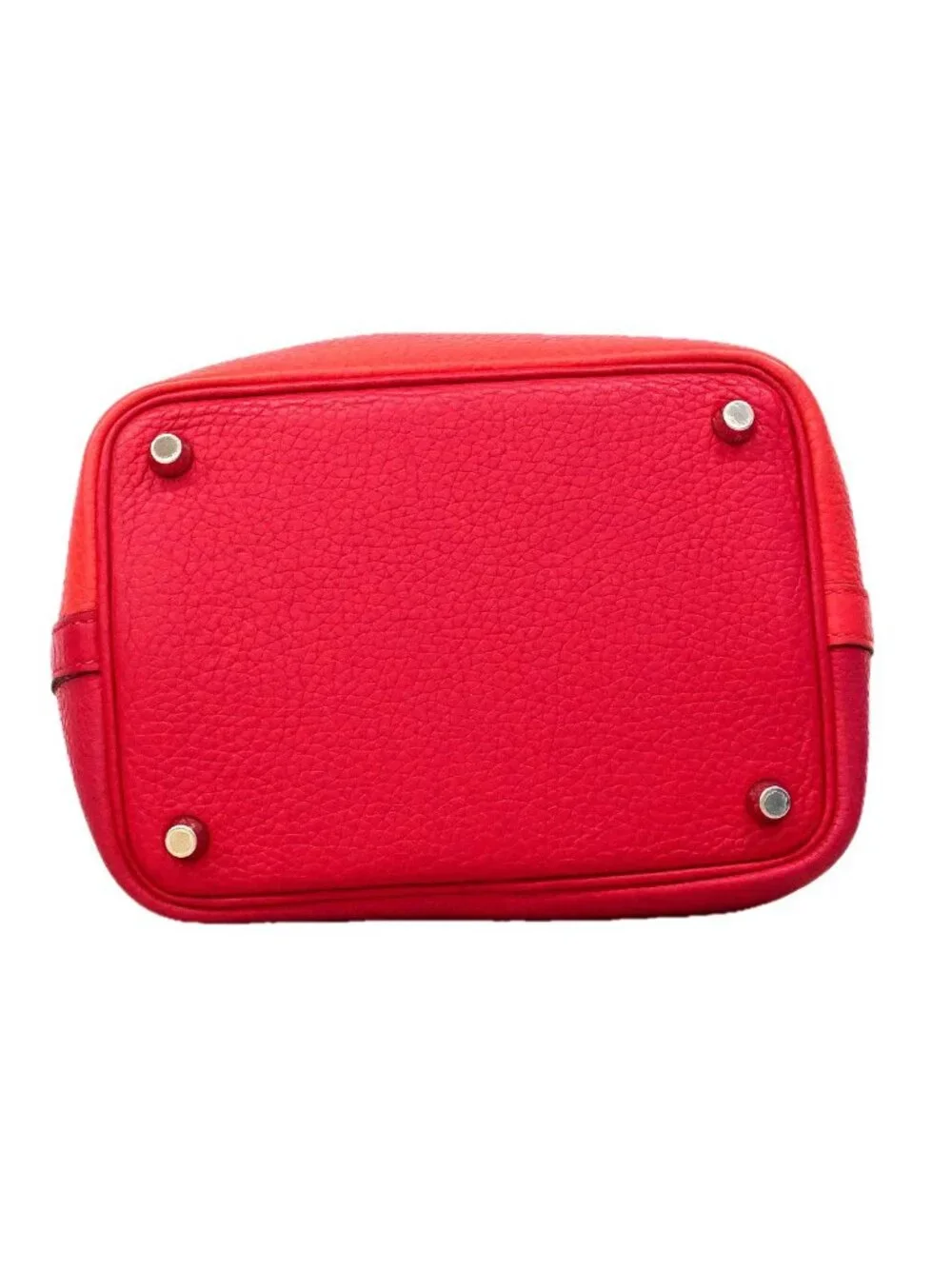 Hermes Handbag Picotin Lock PM Casaque Taurillon Clemence Rose Mexico Rouge